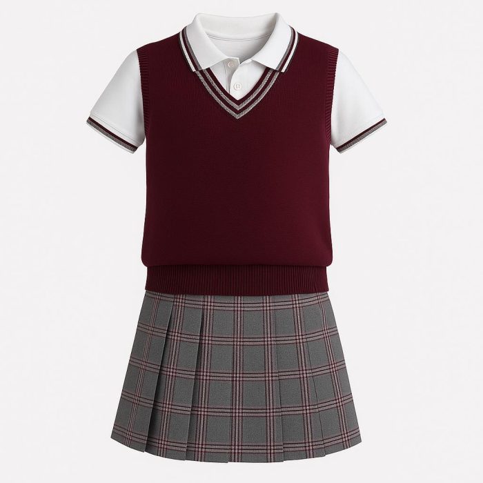 Girls-Boys Knitted Vest - Image 2