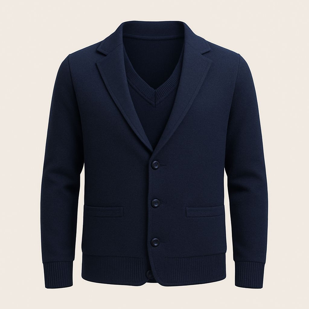 triko-suveter-ve-ceket Knit Sweater Vest and Jacket - Image 1